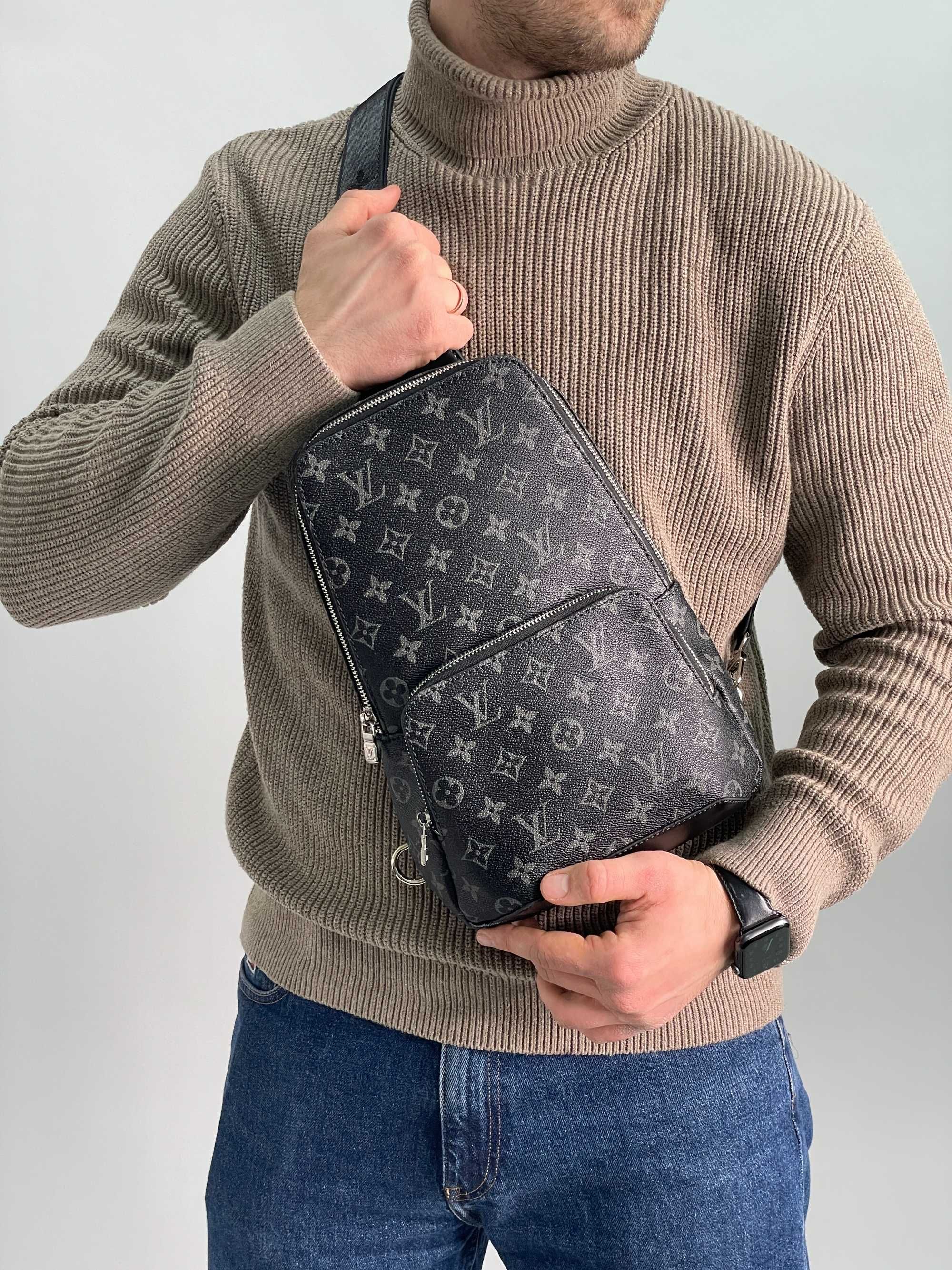 Мужская сумка Louis Vuitton чоловіча сумка бананка через плече