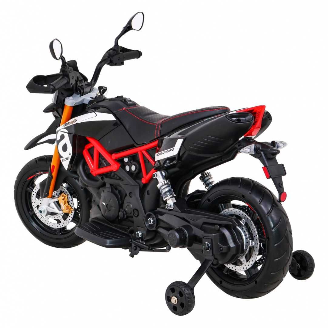 Pojazd Motor Aprilia Czarny Motorek dla dzieci na akumulator A07