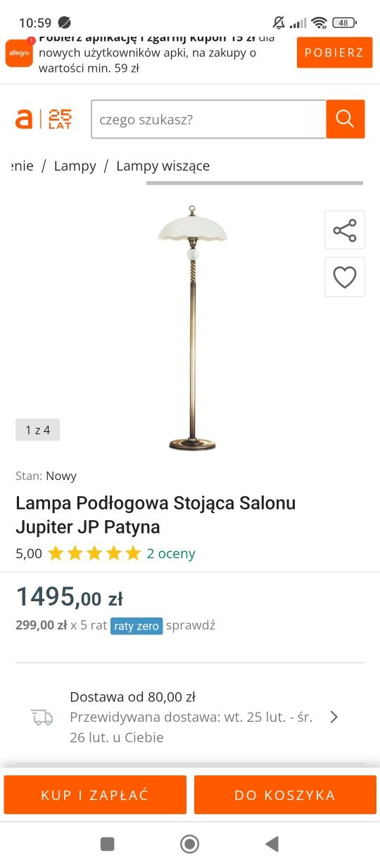Świetna Lampa podłogowa jupiter