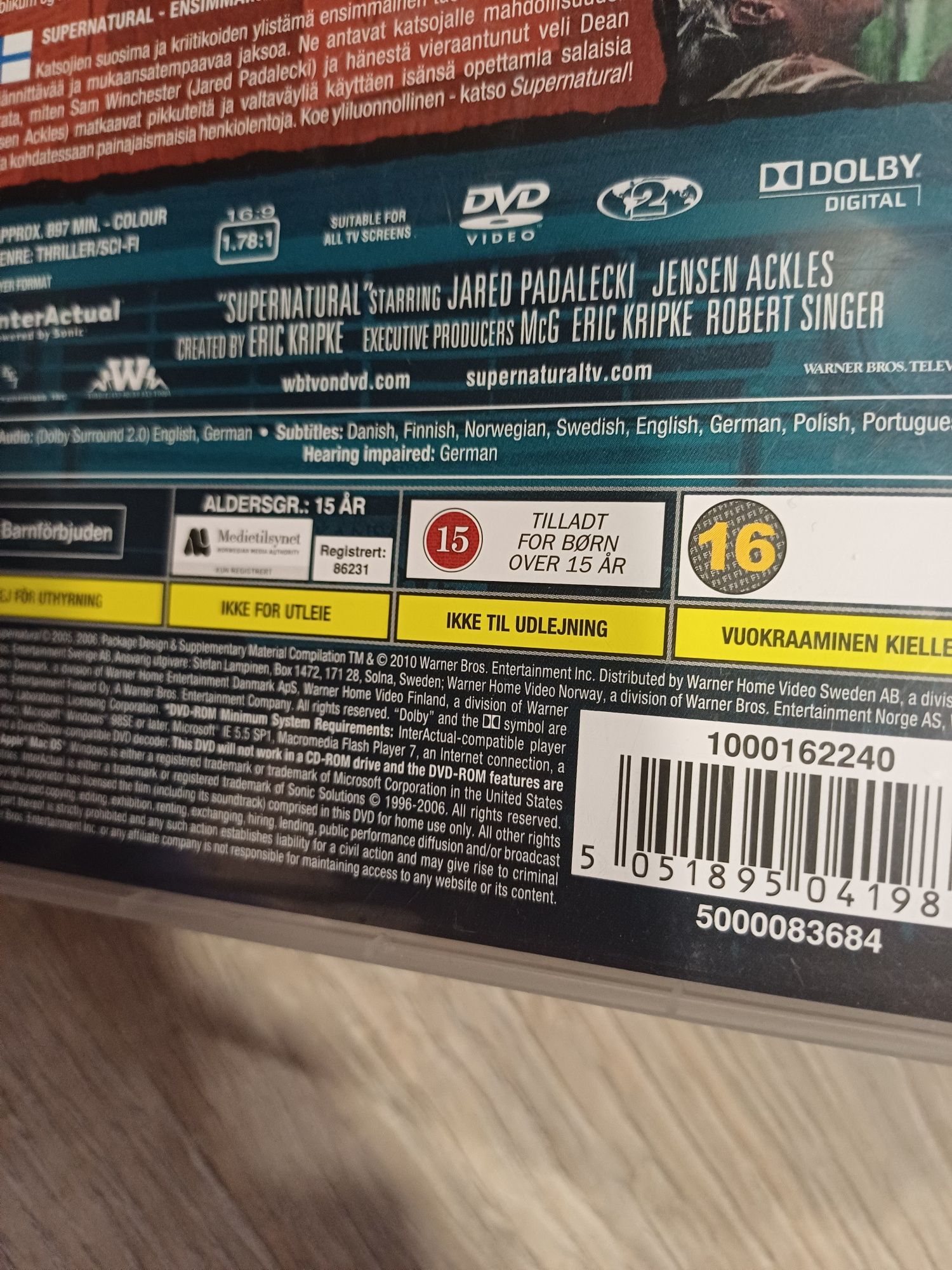 Nie z tego świata ( Supernatural)sezon 1-12 dvd.Czytaj Opis