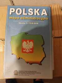 Polska mapa administracyjna stan na 1 kwietna 1994