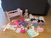 Lalka Baby Born kołyska łóżeczko ubrania akcesoria