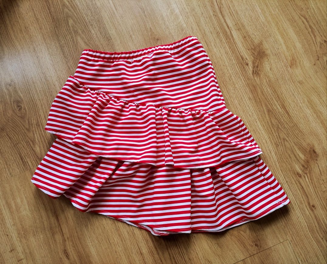 Nowa spódniczka w paski Zara Kids 152cm / falbanki asymetryczna