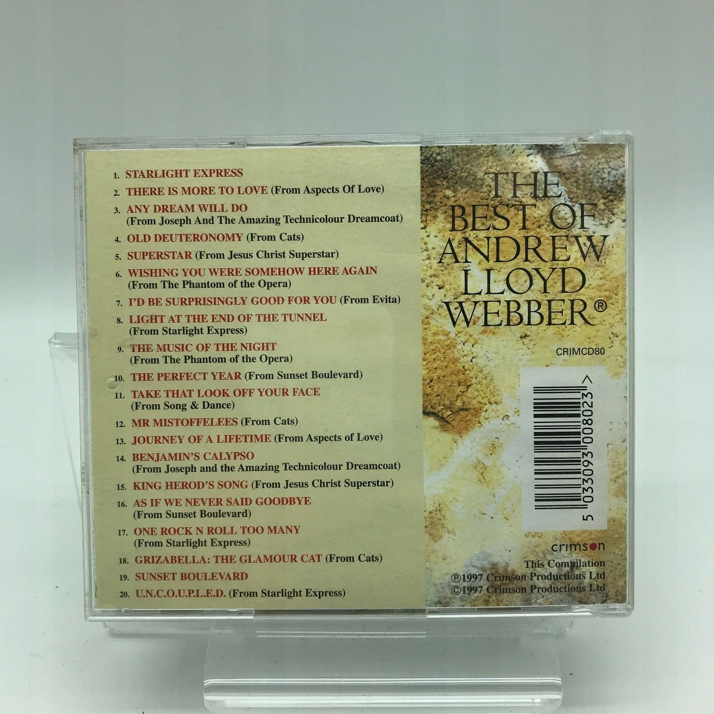 Cd - Andrew Lloyd Webber - The Best Of Muzyka Filmowa 1997