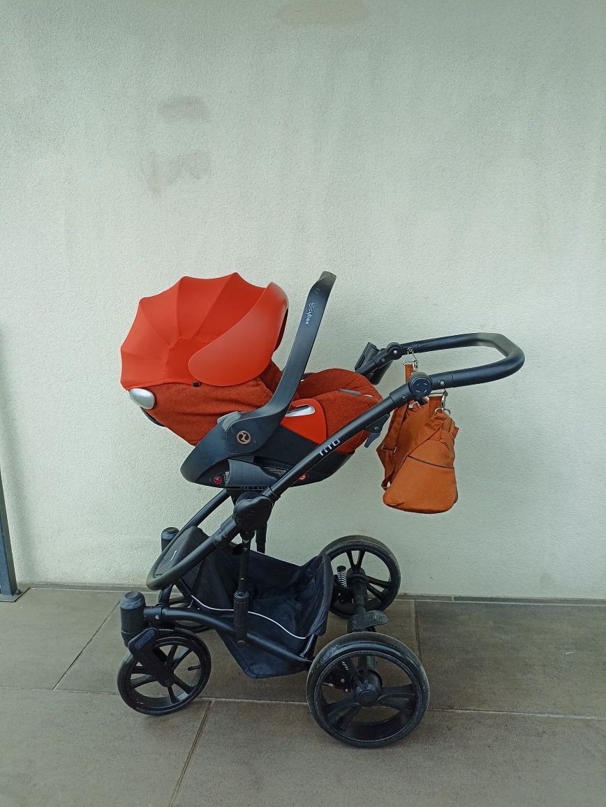 Wózek 3/1,4/1 Bebetto tito fotelik cybex cloud i size rozkladany