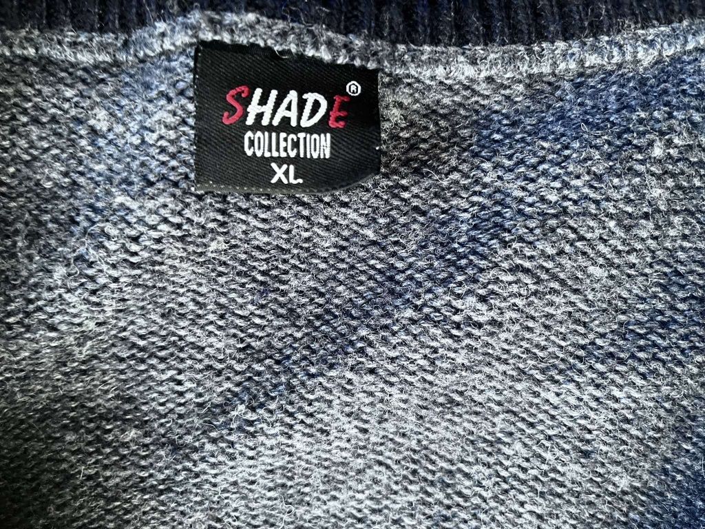 Shade sweterek wełniany zimowy golf zapinany pod szyję XL wool ciepły