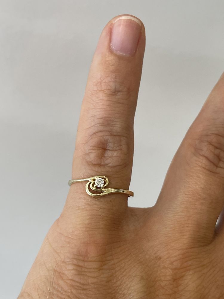 Złoty pierścionek 585, rozmiar 14