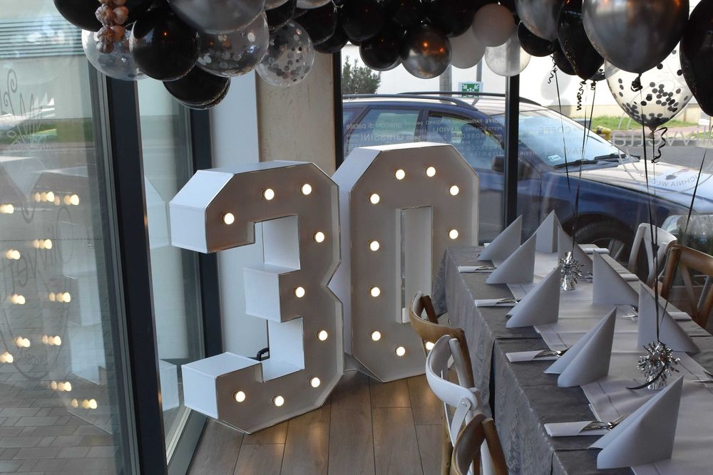 Cyfry LED 120 cm Na Urodziny i Imprezy, Poznań Strzeszyn, Wynajem