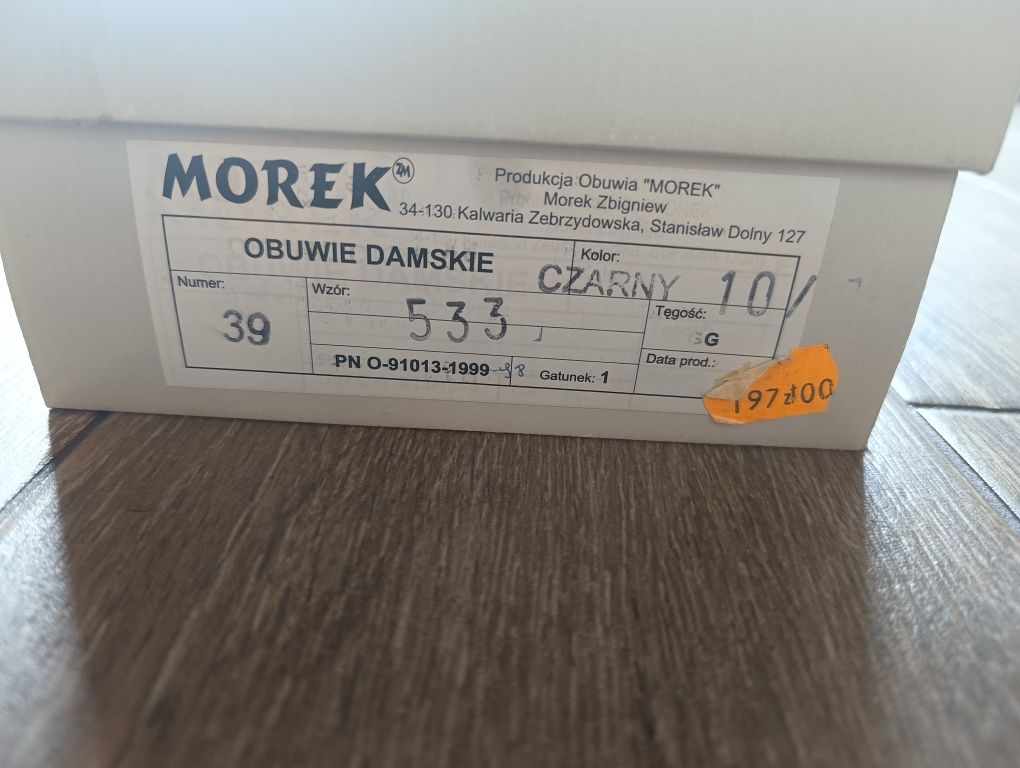 Czarne szpilki, skóra naturalna, roz. 39