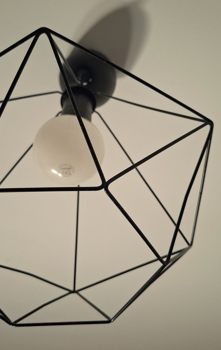 Abajur de teto ikea, metal preto, particamente novo