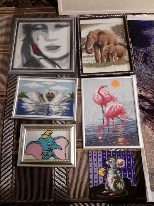 Вышивка крестиком, бисером, стразами, акрил. Обмен.