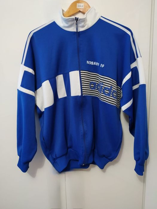 Niebieska vintage bluza Adidas rozpinana zip 80's 90's M