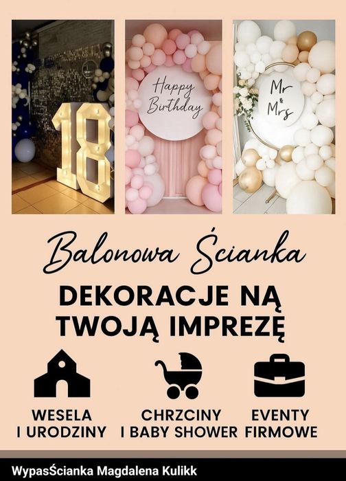 Usługi ścianka balonowa