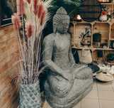 Budda XXL Polyresing medytujący 160x98x70 cm  - Duża ozdoba