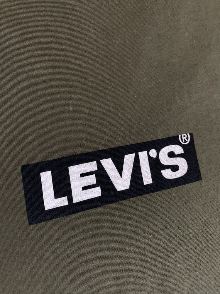 Футболка мужская Levis big logo хаки (оригинал)