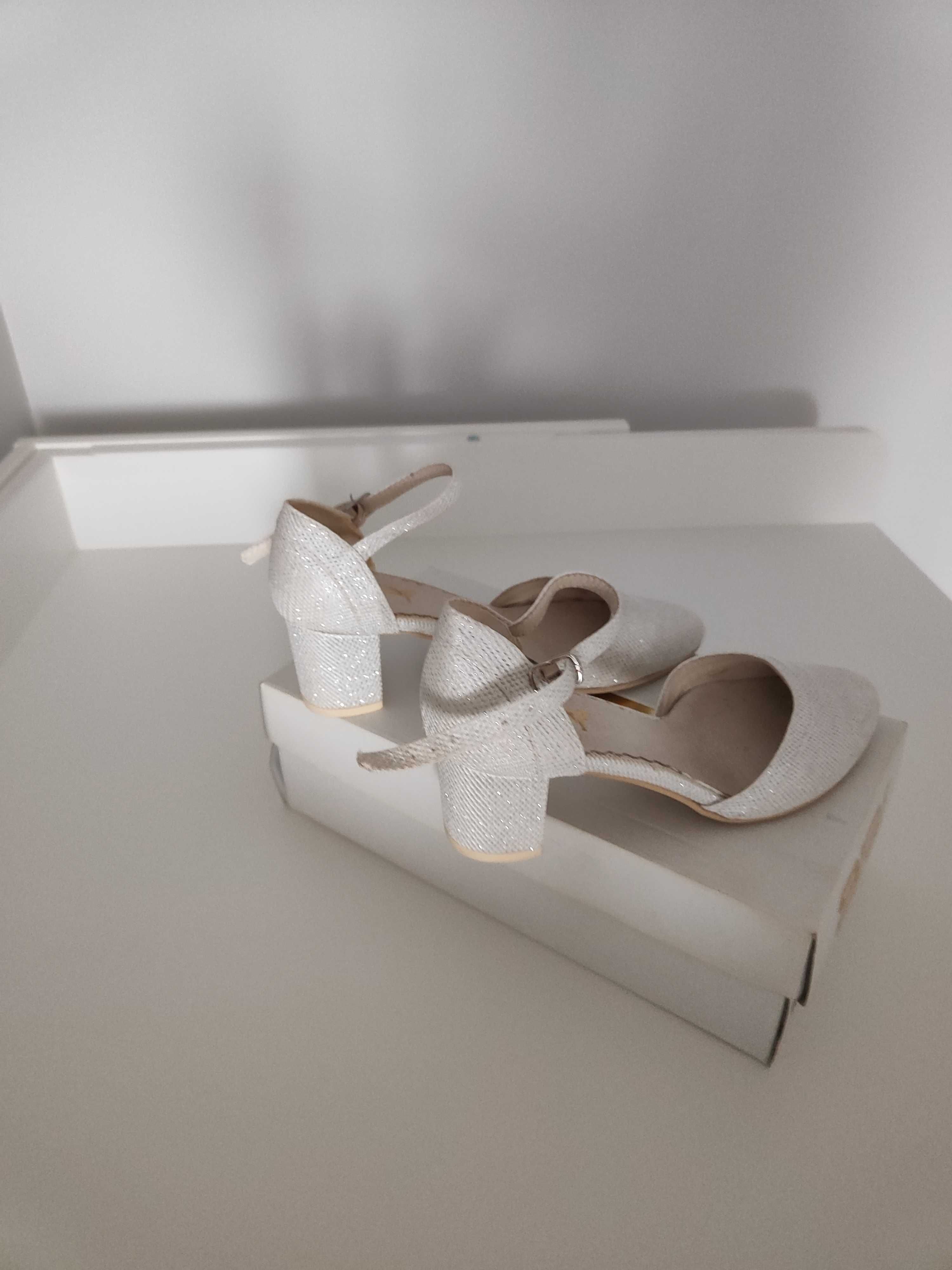 Buty ślubne brokatowe Graf r. 36