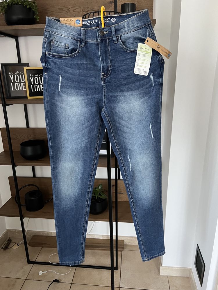 ** Beloved ** cudo Mid Waist jeansy Skinny_36 - nowe z metką