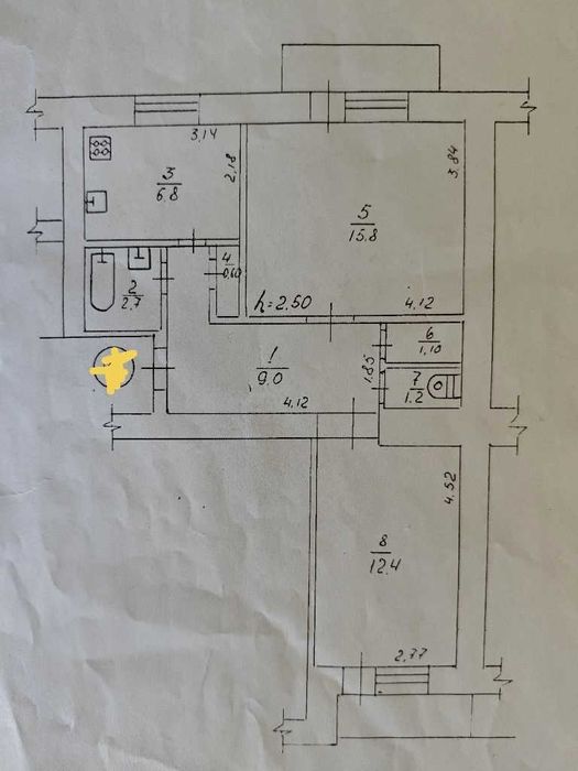 2к квартира в р-н Меблевого Кварталу, 6/9 поверх, роздільні кімнати