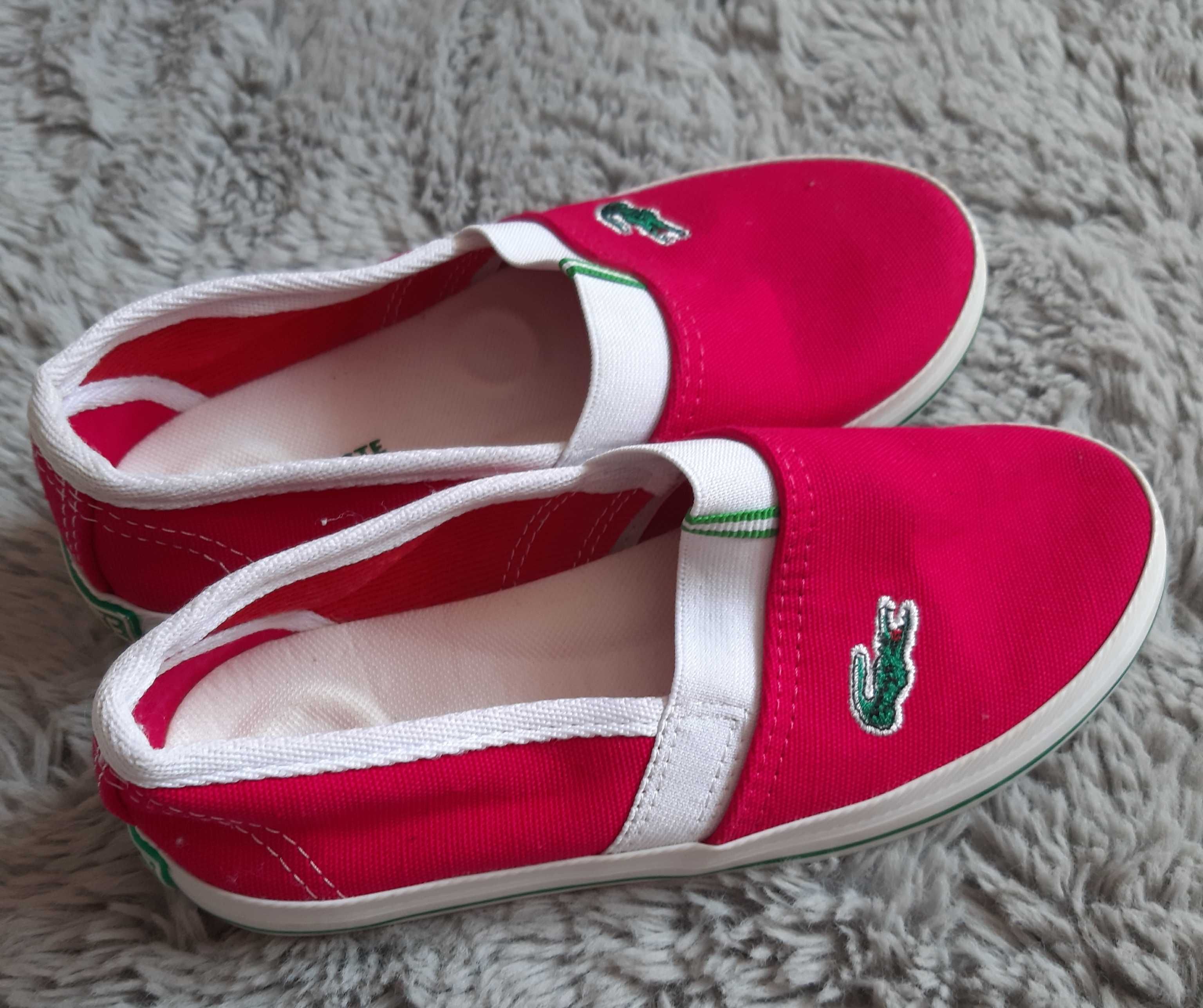 Trampki buciki slip one Lacoste 29 18,2 cm kolor malina