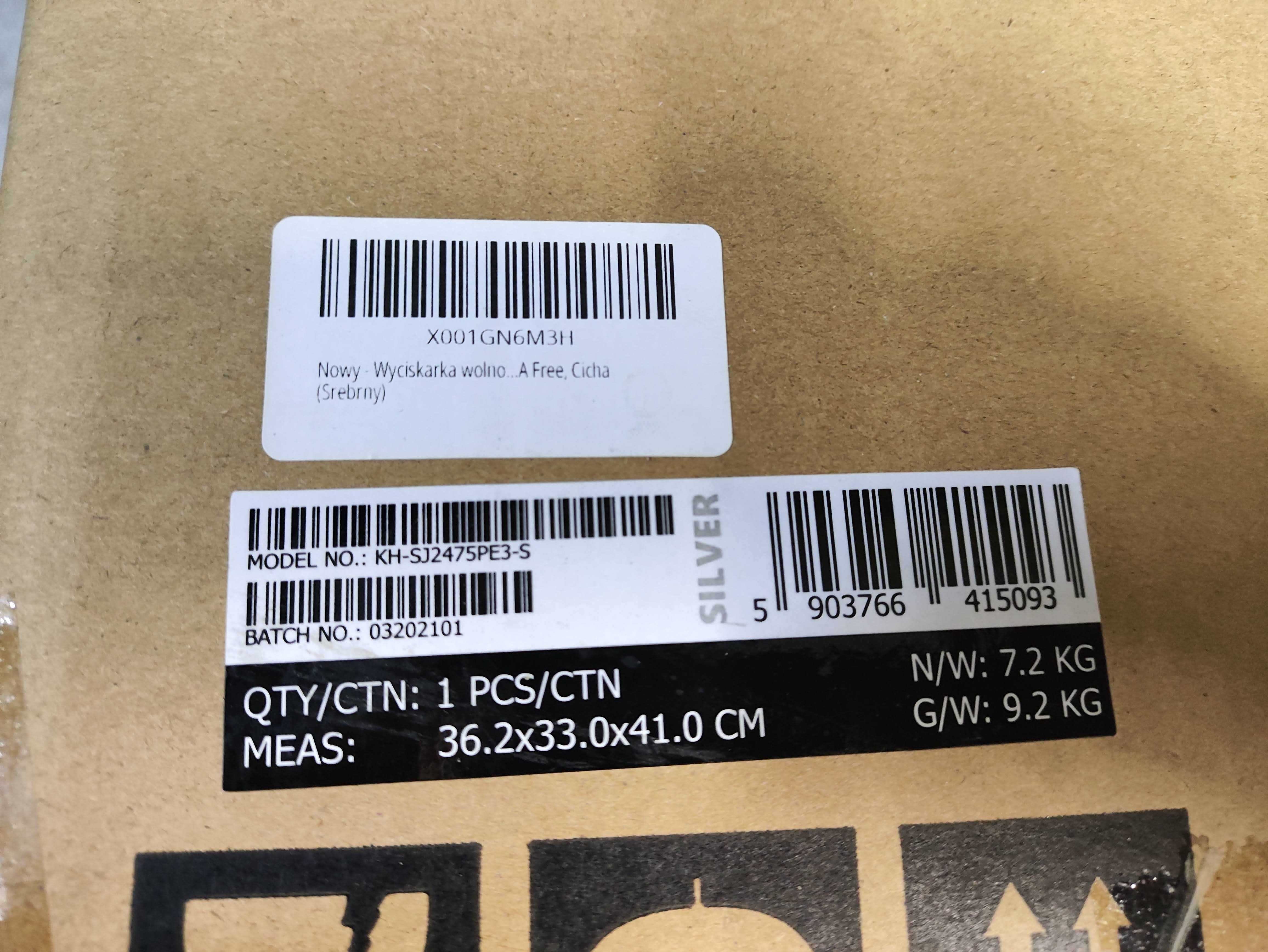 Wyciskarka wolnooobrotowa KOLIBER SQUEEZEMAX X-800-W KHSJ2475PE3S