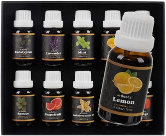 OLEJKI ETERYCZNE Zapachowe ZESTAW 10 sztuk Aromaterapia Naturalne
