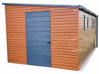 SCHOWEK DOMEK OGRODOWY 3mx6m spad w prawo 2x okno drewnopodobny ID184