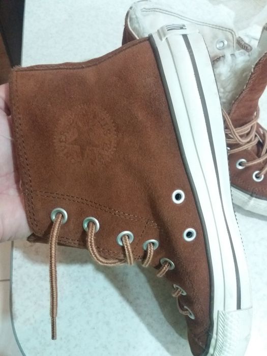 Замшевые демисезонные хайтопы Converse