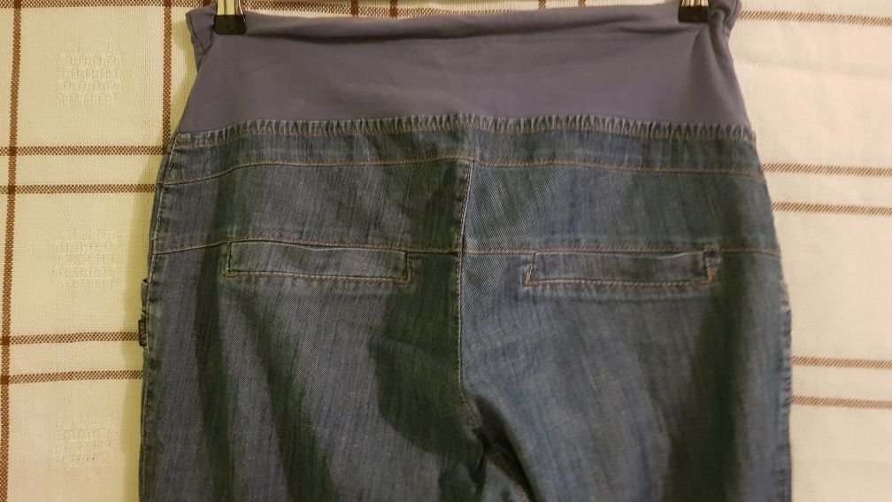 Jeansowe spodnie ciążowe M/L
