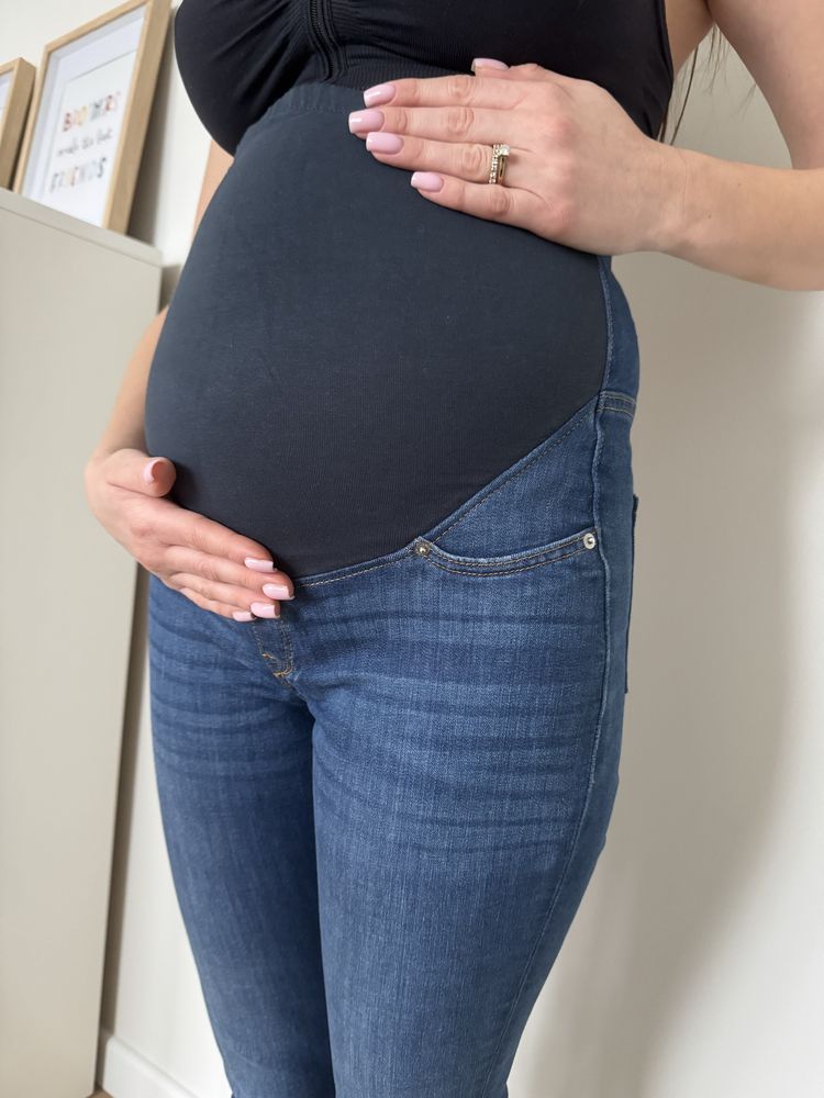 Spodnie ciążowe H&M r. 34 jeansy seria MAMA - nieużywane