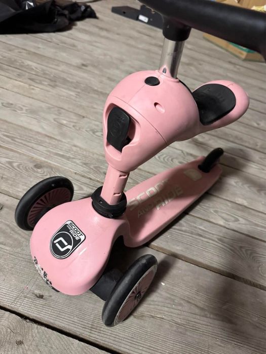 Hulajnoga jeździk 2w1 Scootandride rożowa dla dziewczynki