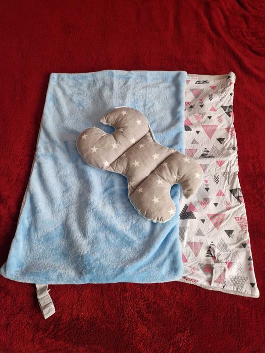 Kocyki do nosidła dla niemowlaka 3 sztuki + poduszka i pokrowiec