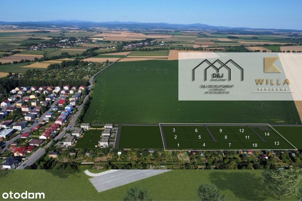 14 Działek Budowlanych w Głubczycach