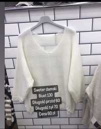 Sweter biust 130 bialy