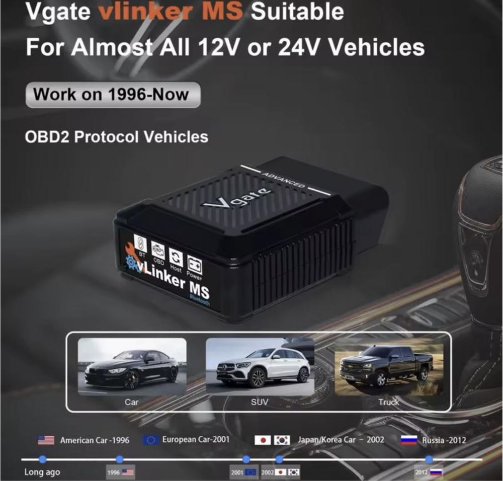 Топовий сканер/elm vgate vlinker ms v2.3 (android/ios/windows)