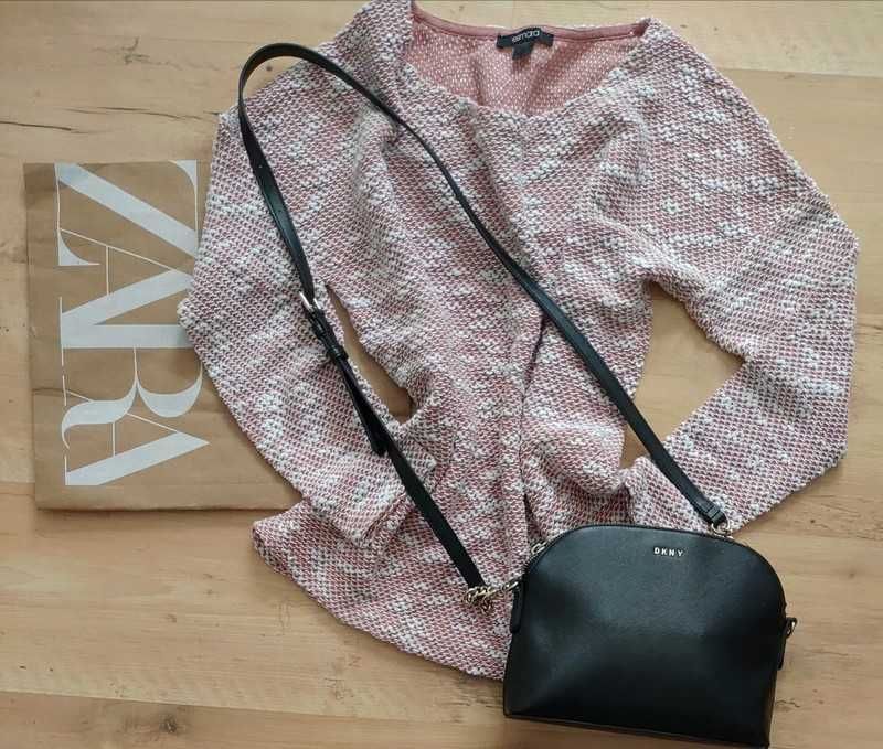 Bluza Esmara w kolorze pudrowego różu, oversize, wypukły wzór, 38/M