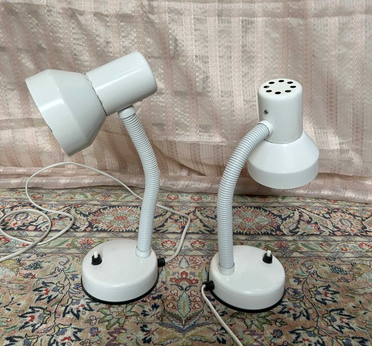 Para lamp nocnych na biurko prl vintage lata 70