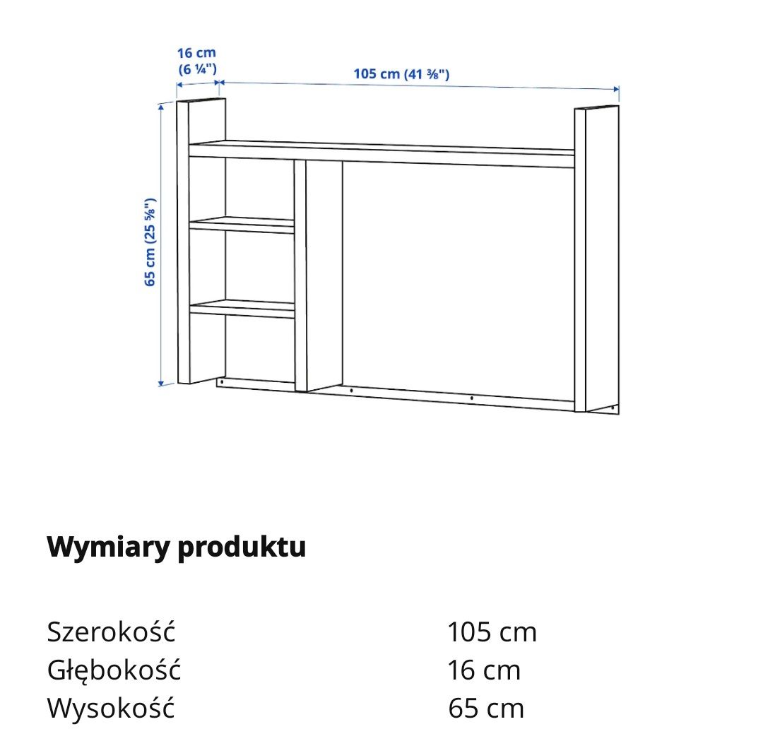 Nadstawka na biurko - ikea