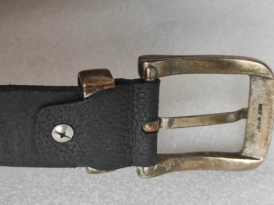 Мужской брючный кожаный ремень б/у ИТАЛИЯ