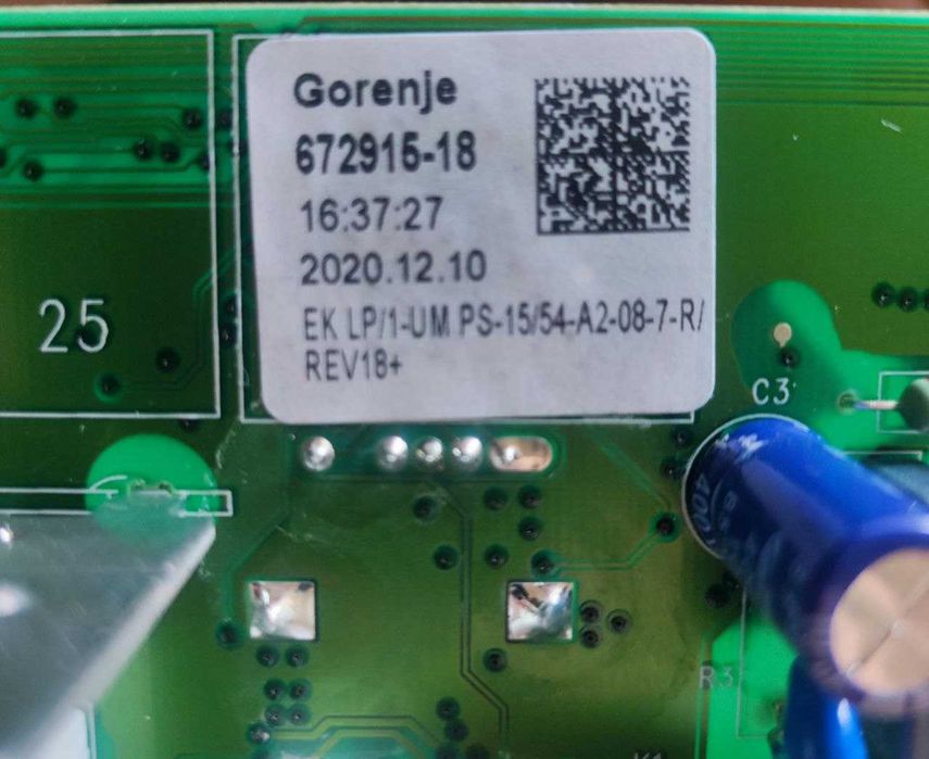 Модуль керування 672915 пральної машини Gorenje новий