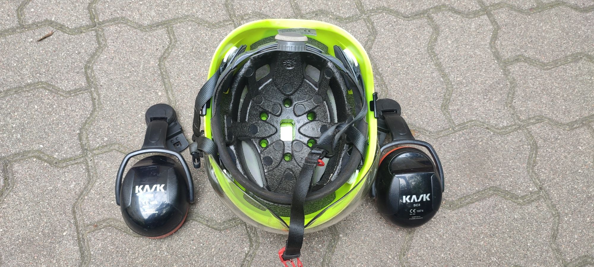 Kask/hełm EN397  Plasma Work 390g!!! + szybka i nauszniki