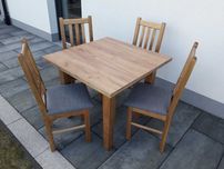 Komplet stolik 4 krzesła tanio i solidnie do baru restauracji nowe