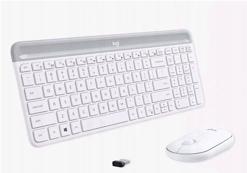 zestaw klawiatura i mysz logitech mk470 biała