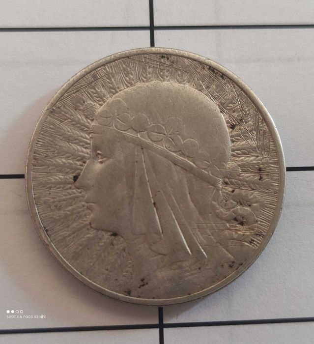 Moneta srebrna Polska 10 zł 1932 Głowa Kobiety Polonia srebro ag