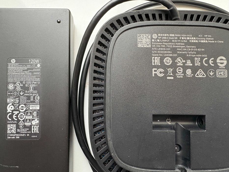 Stacja dokująca HP Dock G5 na USB-C z oryginalnym zasilaczem
