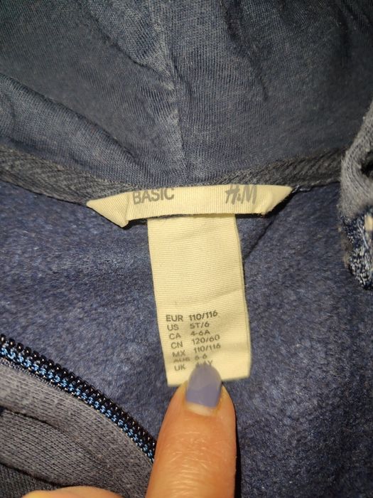 Bluza rozpinana chłopiec 110/116 h&m