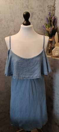 Jeansowa sukienka hiszpanka Made in Italy