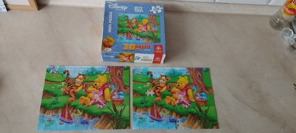 Puzzle firmy Trefl z serii Kubuś Puchatek 120 elementów kompletne 100%