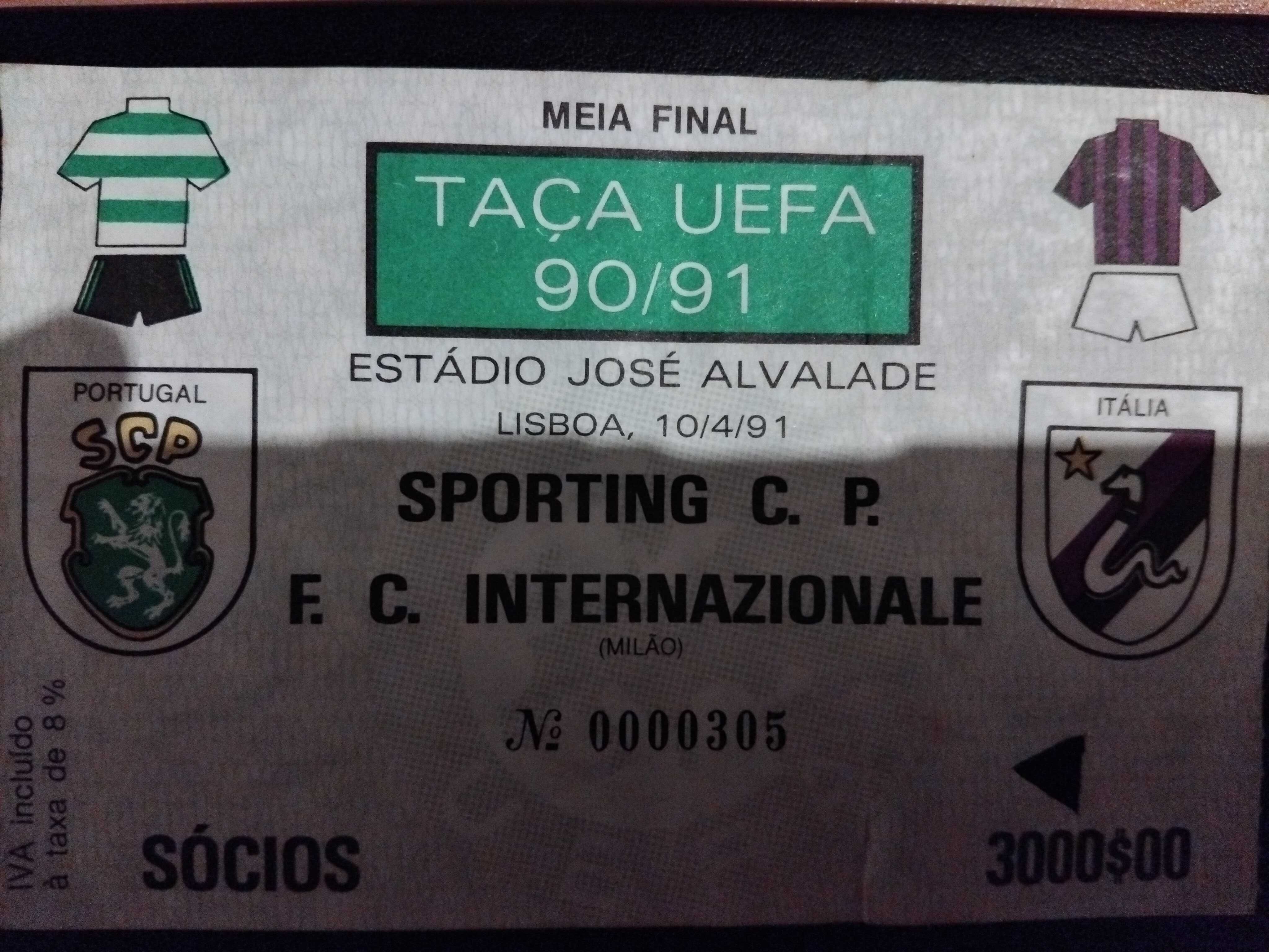 Bilhetes de futebol de coleção