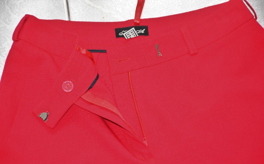 Spodnie damskie, S, czerwone