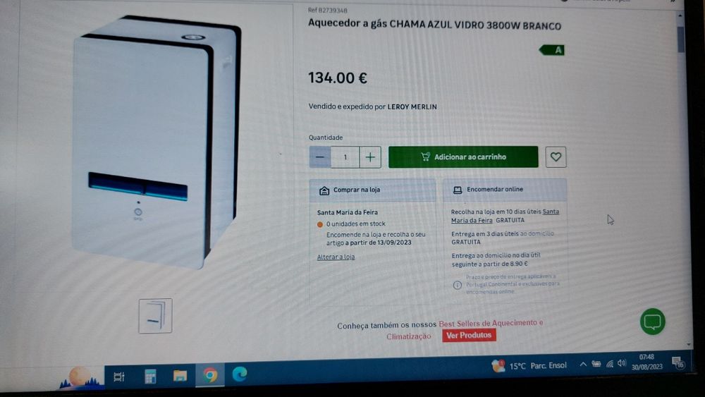 Aquecedor a gas, Galp